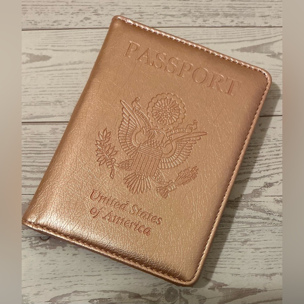 Rose Gold Passport Wallet - Picture 3 of 5